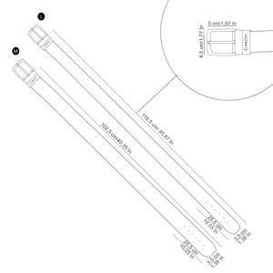 Reverse reversible belt – White/Chocolate from CANUSSA