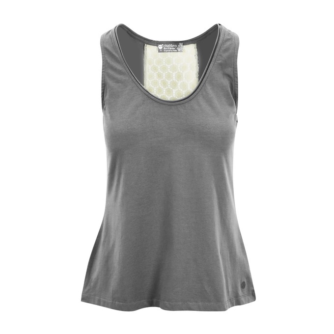 Grey Contrast Chic Tank from chaYkra