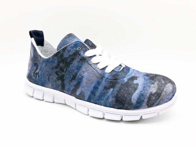 thies ® PET Sneaker camo blue | vegan aus recycelten Flaschen from COILEX