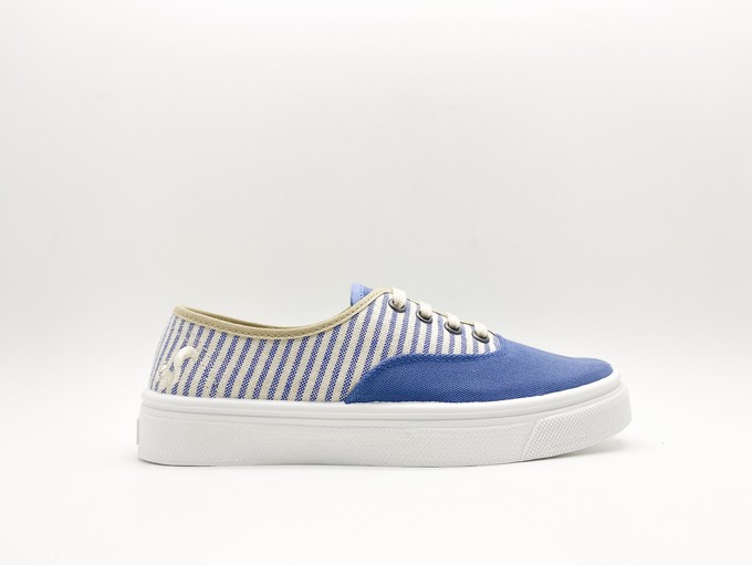 thies ® Organic Cotton Stripe Plim Sneaker indigo (W) from COILEX