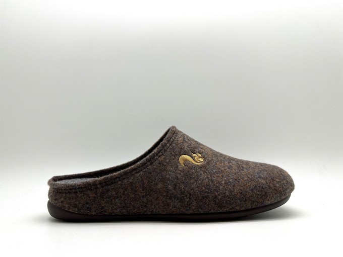 thies 1856 ® Recycled PET Slipper vegan dark brown from COILEX