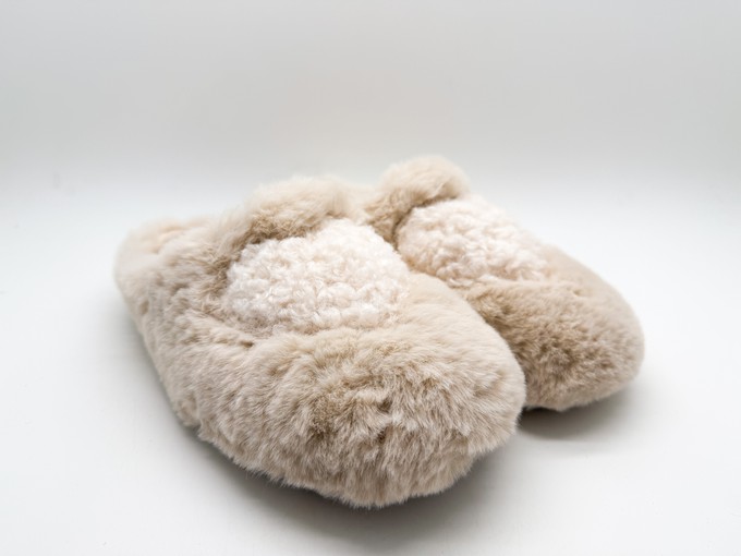 tthies 1856 ® Rec Teddy Heart Slipper vegan off white from COILEX
