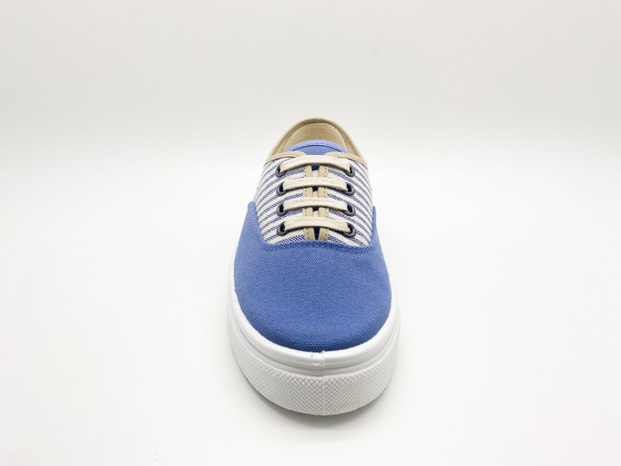 thies ® Organic Cotton Stripe Plim Sneaker indigo (W) from COILEX