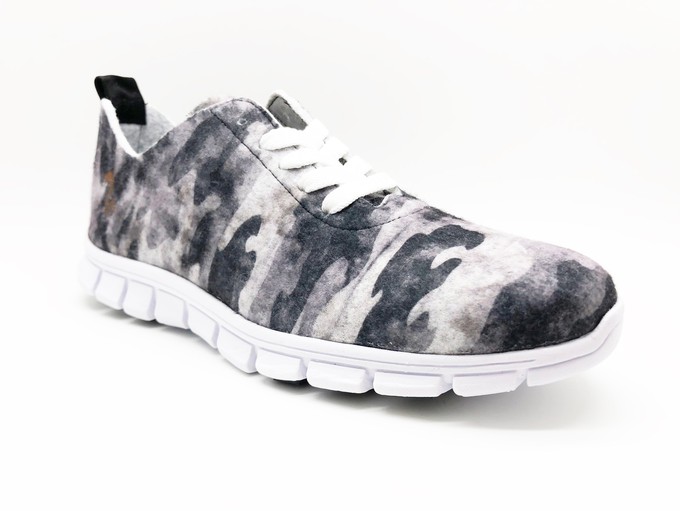 thies ® PET Sneaker camo grey | vegan aus recycelten Flaschen from COILEX