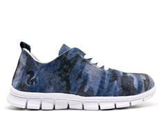 thies ® PET Sneaker camo blue | vegan aus recycelten Flaschen via COILEX