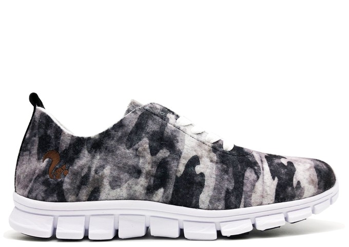 thies ® PET Sneaker camo grey | vegan aus recycelten Flaschen from COILEX