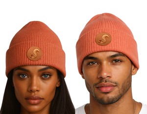 thies vegan Organic Beanie salmon from COILEX