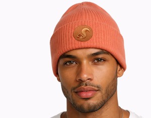 thies vegan Organic Beanie salmon from COILEX