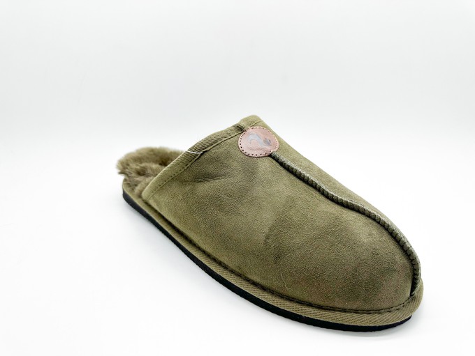 thies 1856 ® Sheepskin Grumpy Dad Slipper olive from COILEX