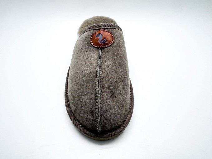 thies 1856 ® Sheepskin Grumpy Dad Slipper elephant grey from COILEX