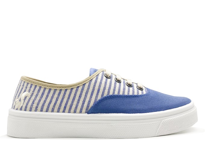 thies ® Organic Cotton Stripe Plim Sneaker indigo (W) from COILEX