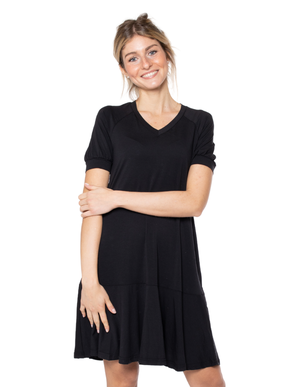 Organic Dress Eucalyptus Clara - black from CORA happywear