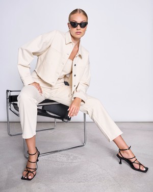 ARIA Jacket Non Stretch - Boxy Cropped - Ecru from DAWN Denim