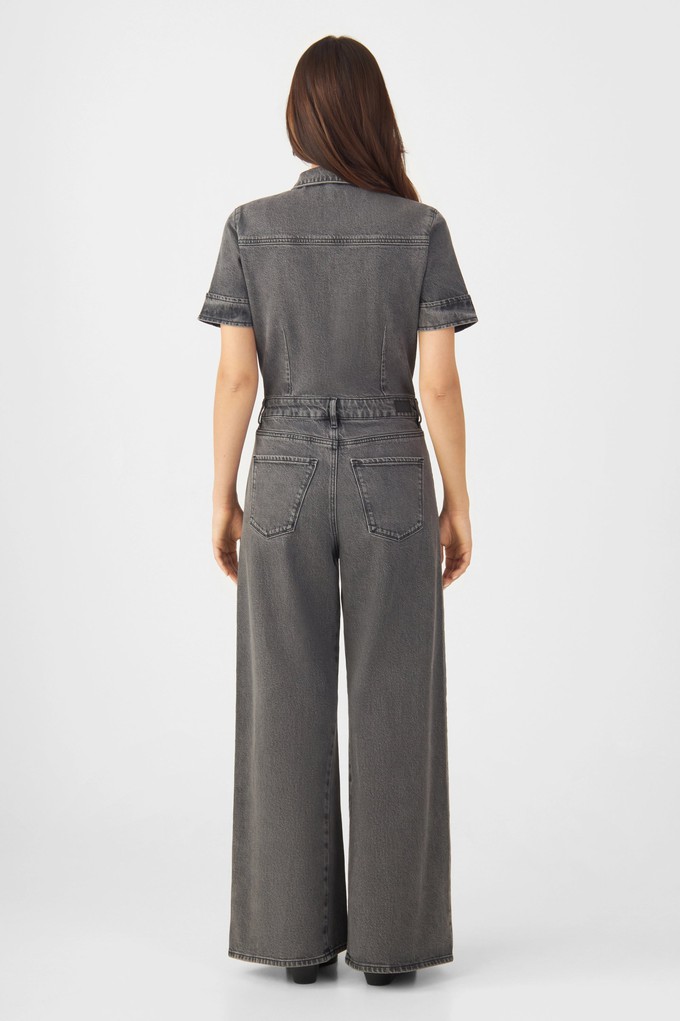 TWITTER Minimal Stretch - Short Sleeve Overall - Dark Grey from DAWN Denim