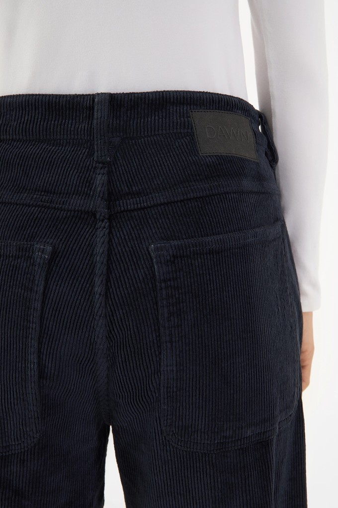 MANE Relaxed Straight Corduroy - French - Dark Navy - Womenswear from DAWN Denim