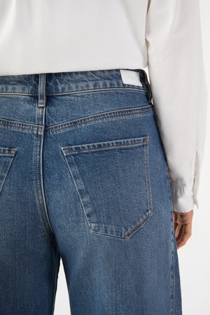 ASH Barrel Leg Minimal Stretch - Cutline - Vintage Blue from DAWN Denim ASH Barrel Leg Minimal Stretch - Cutline - Vintage Blue from DAWN Denim