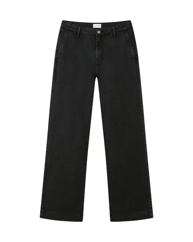 GLOW Flared Soft Tencel - Denim Chino - Vintage Black from DAWN Denim GLOW Flared Soft Tencel - Denim Chino - Vintage Black from DAWN Denim