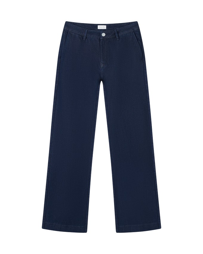 GLOW Flared Soft Denim - Chino - Rinse Blue from DAWN Denim