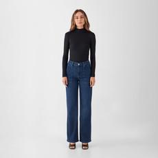 DEW Flared Soft Denim - Worker - Dark Blue via DAWN Denim