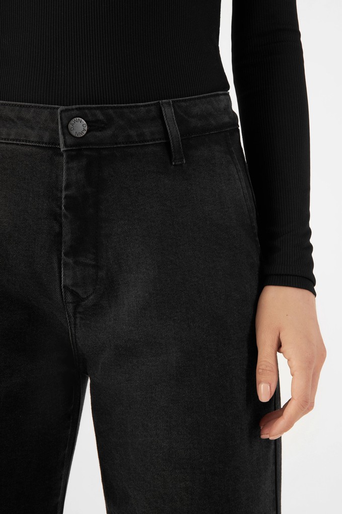 GLOW Flared Soft Tencel - Denim Chino - Vintage Black from DAWN Denim GLOW Flared Soft Tencel - Denim Chino - Vintage Black from DAWN Denim