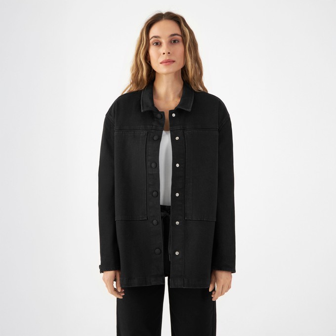 QUIET Jacket - Soft Denim Tencel - Black/Black - Womenswear from DAWN Denim