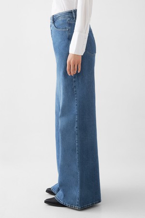 BLAZE High Waist - Super Wide Leg - Medium Blue from DAWN Denim BLAZE High Waist - Super Wide Leg - Medium Blue from DAWN Denim