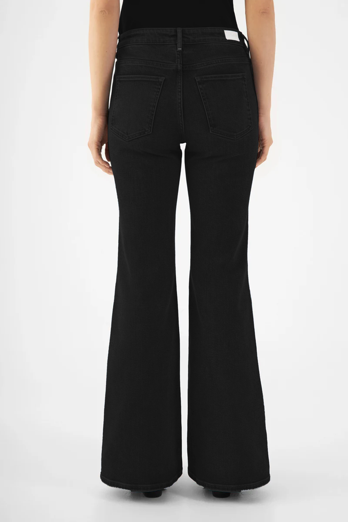 CELESTIAL Slim Flared Soft Tencel - Vintage Black from DAWN Denim