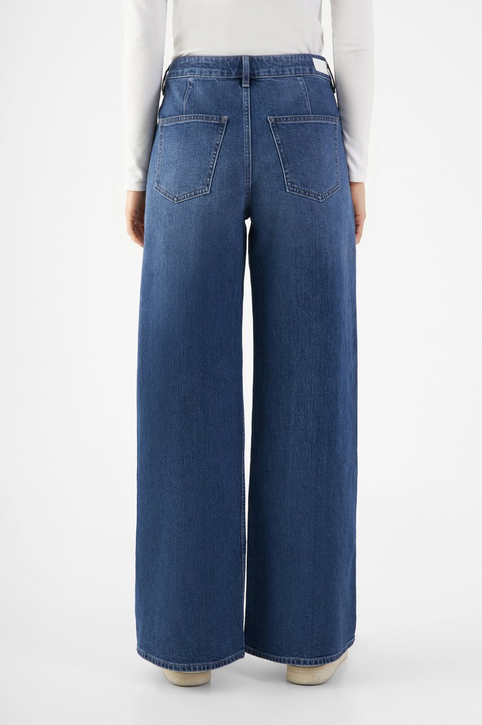 SUNNY Wide Leg Minimal Stretch - Worker - Medium Blue from DAWN Denim SUNNY Wide Leg Minimal Stretch - Worker - Medium Blue from DAWN Denim