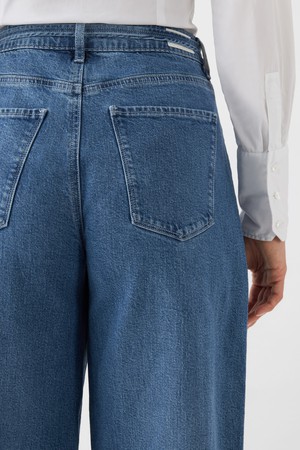 BLAZE High Waist - Super Wide Leg - Medium Blue from DAWN Denim BLAZE High Waist - Super Wide Leg - Medium Blue from DAWN Denim