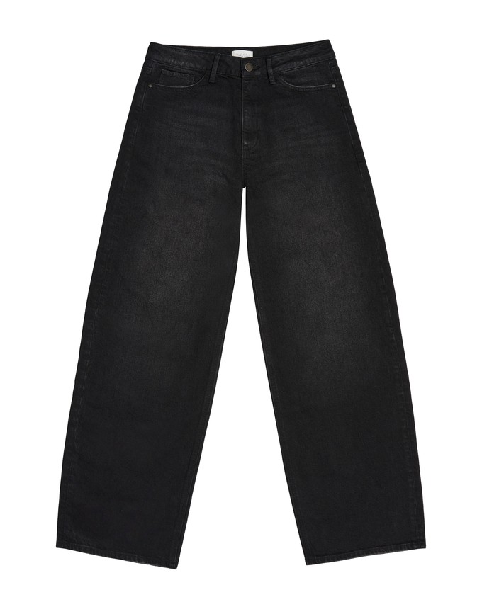 ASH Barrel Leg Minimal Stretch - Basic- Black Denim from DAWN Denim