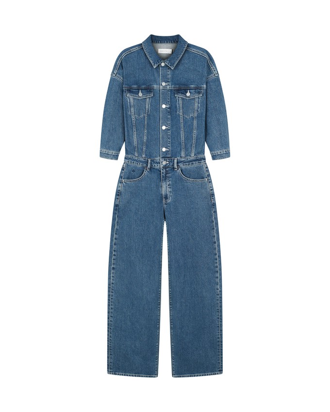ROS Overall Minimal Stretch - Boxy - Vintage Blue from DAWN Denim ROS Overall Minimal Stretch - Boxy - Vintage Blue from DAWN Denim