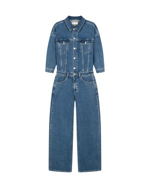 ROS Overall Minimal Stretch - Boxy - Vintage Blue from DAWN Denim ROS Overall Minimal Stretch - Boxy - Vintage Blue from DAWN Denim