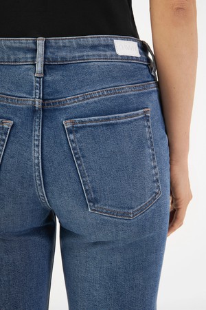 CELESTIAL Slim Flared Soft Tencel - Medium Blue from DAWN Denim CELESTIAL Slim Flared Soft Tencel - Medium Blue from DAWN Denim