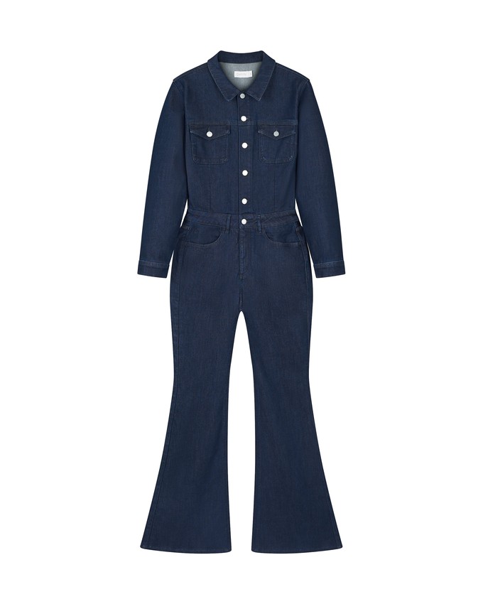 GRACE Flared Overall - Denim - Rinse Blue from DAWN Denim GRACE Flared Overall - Denim - Rinse Blue from DAWN Denim