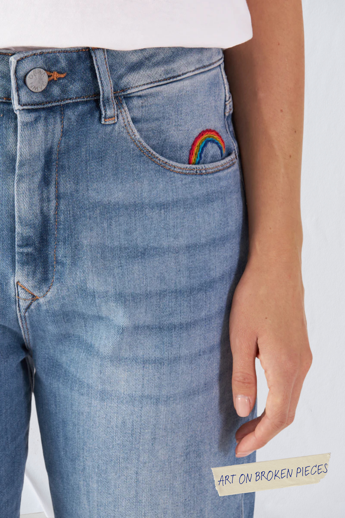 STARDUST O-Shape Soft Denim - Classic - Light Blue - Art on Broken Pieces from DAWN Denim STARDUST O-Shape Soft Denim - Classic - Light Blue - Art on Broken Pieces from DAWN Denim