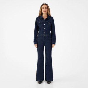 GRACE Flared Overall - Denim - Rinse Blue from DAWN Denim GRACE Flared Overall - Denim - Rinse Blue from DAWN Denim