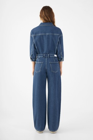 ROS Overall Minimal Stretch - Boxy - Vintage Blue from DAWN Denim ROS Overall Minimal Stretch - Boxy - Vintage Blue from DAWN Denim