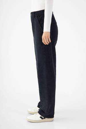 MANE Relaxed Straight Corduroy - French - Dark Navy - Womenswear from DAWN Denim
