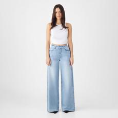 SUNNY Wide Leg Minimal Stretch - Classic - Bright Blue via DAWN Denim