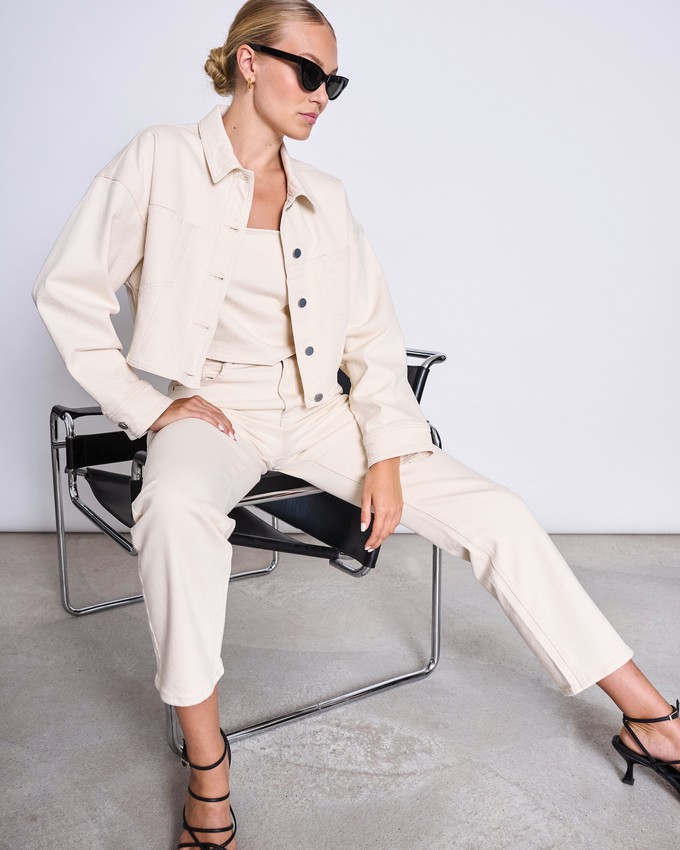 ARIA Jacket Non Stretch - Boxy Cropped - Ecru from DAWN Denim
