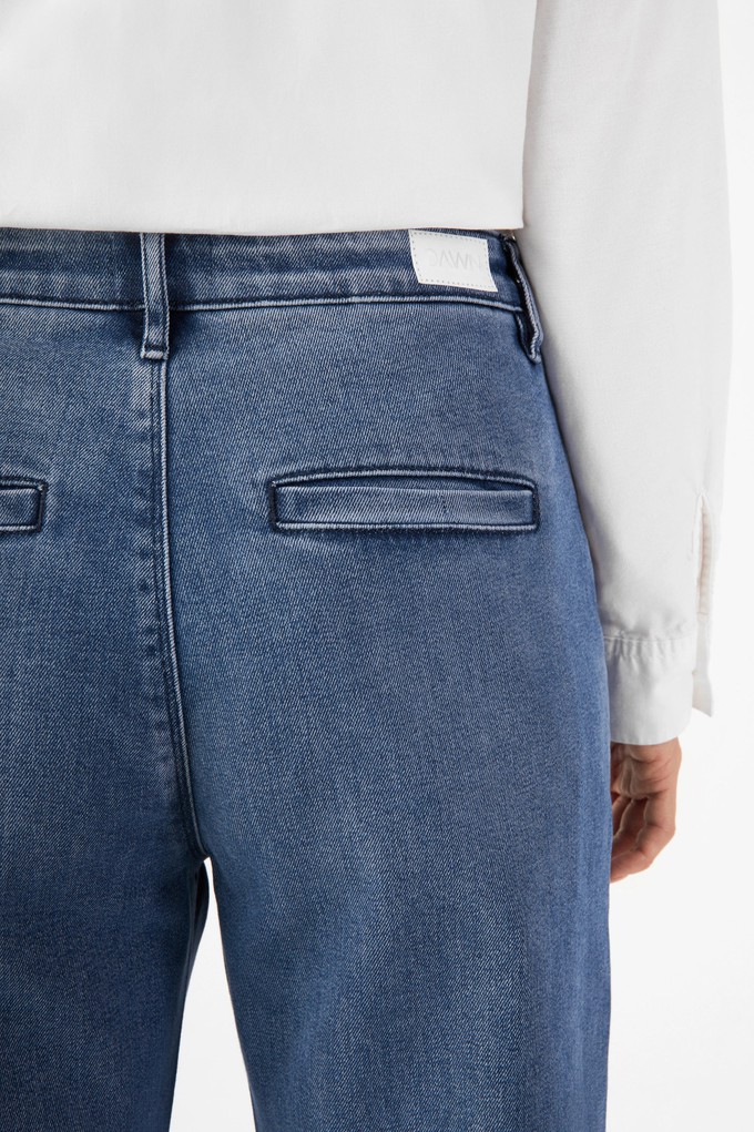 GLOW Flared Soft Tencel - Denim Chino - Medium Blue from DAWN Denim GLOW Flared Soft Tencel - Denim Chino - Medium Blue from DAWN Denim