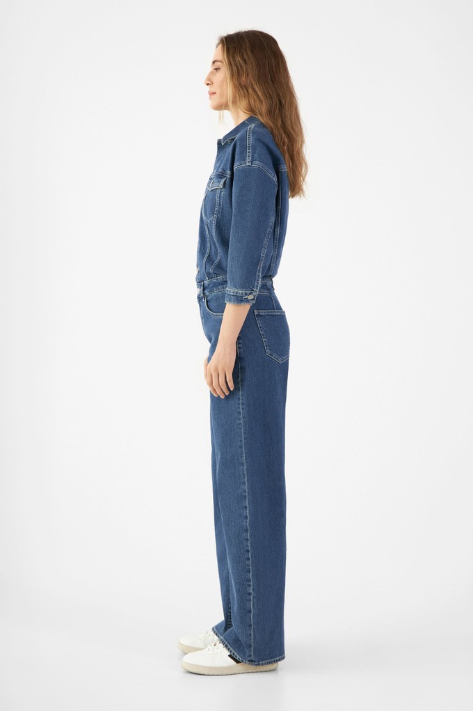 ROS Overall Minimal Stretch - Boxy - Vintage Blue from DAWN Denim ROS Overall Minimal Stretch - Boxy - Vintage Blue from DAWN Denim