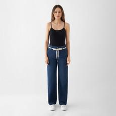 DEW Flared Soft Denim - French Pocket - Dark Blue via DAWN Denim