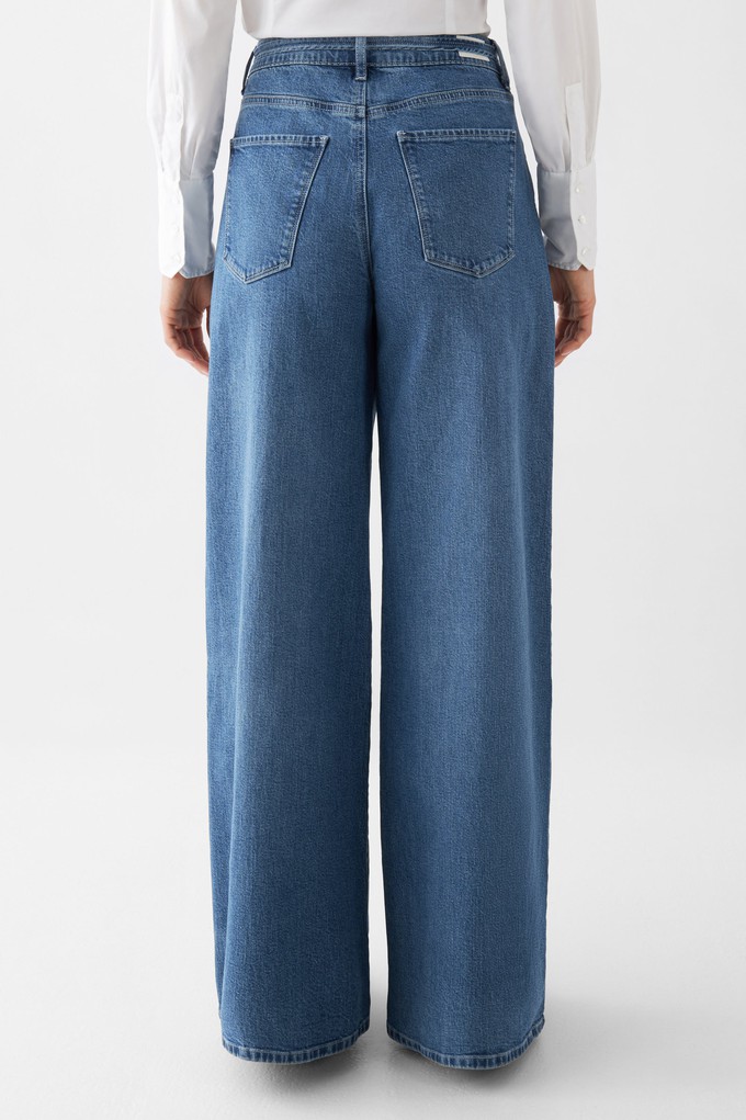 BLAZE High Waist - Super Wide Leg - Medium Blue from DAWN Denim BLAZE High Waist - Super Wide Leg - Medium Blue from DAWN Denim
