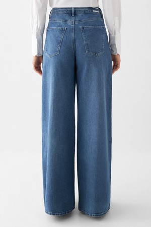 BLAZE High Waist - Super Wide Leg - Medium Blue from DAWN Denim BLAZE High Waist - Super Wide Leg - Medium Blue from DAWN Denim