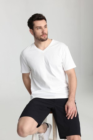 Organic Cotton Fundamental V-neck T-shirt from Ecoer Fashion