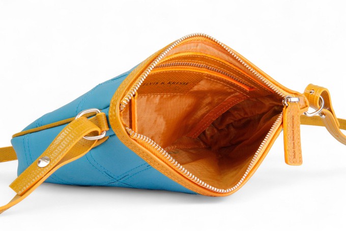 Crossbody Clutch Bag | Leather & Fire-hose from Elvis & Kresse