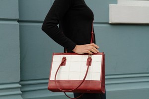 Leather Square Tote Bag from Elvis & Kresse