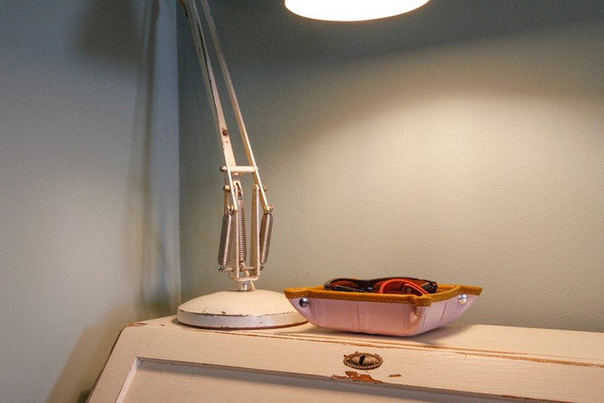 Desk Tidy | Leather & Fire-hose from Elvis & Kresse