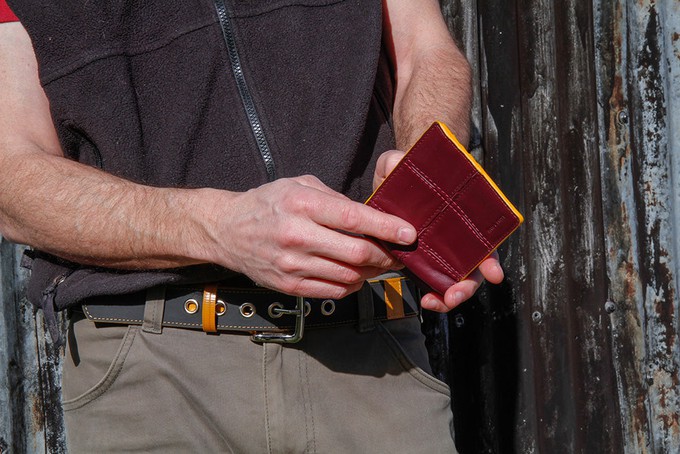 Billfold Wallet with Coin Pocket | Leather & Fire-hose from Elvis & Kresse